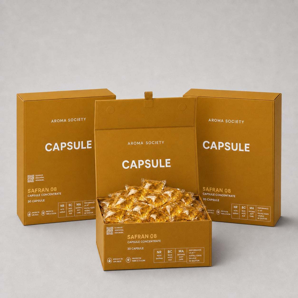 Set capsule, 3 cutii, parfumul Safran 08